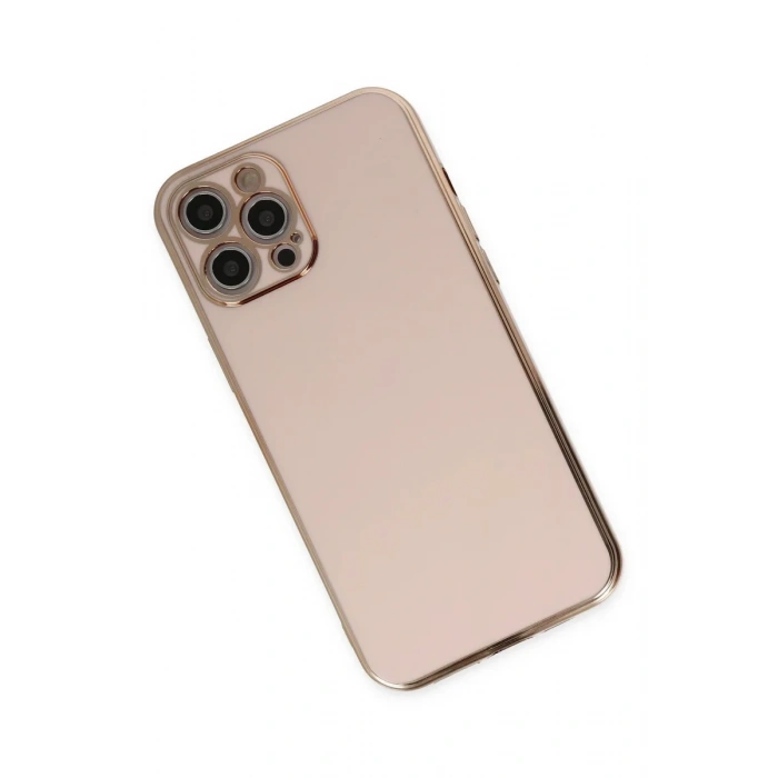 Newface iPhone 12 Pro Max Kılıf Volet Silikon - Pembe