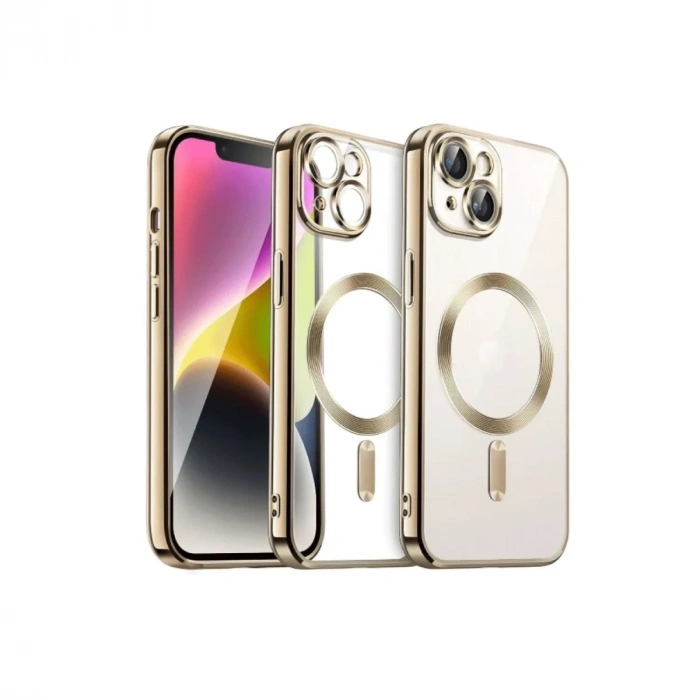 Newface iPhone 13 Kılıf Kross Magneticsafe Kapak - Gold