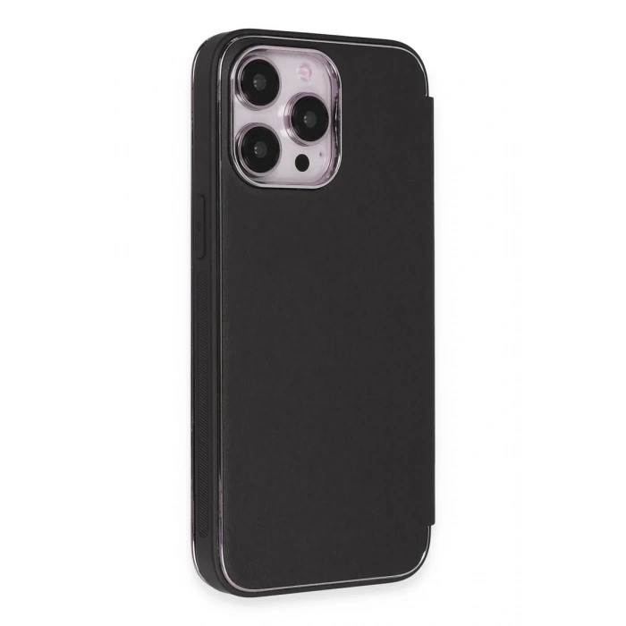 Newface iPhone 13 Pro Kılıf Dolpin Kapaklı - Siyah