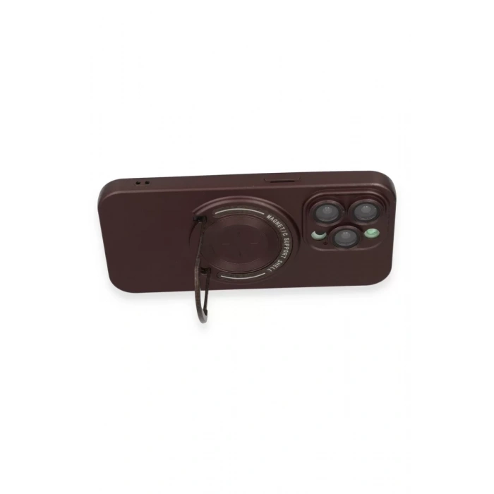 Newface iPhone 13 Pro Kılıf Lukka Magneticsafe Kapak - Kahverengi