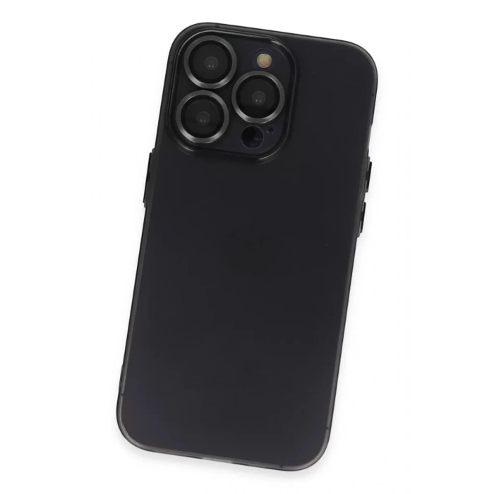 Newface iPhone 13 Pro Kılıf Luko Lens Silikon - Siyah
