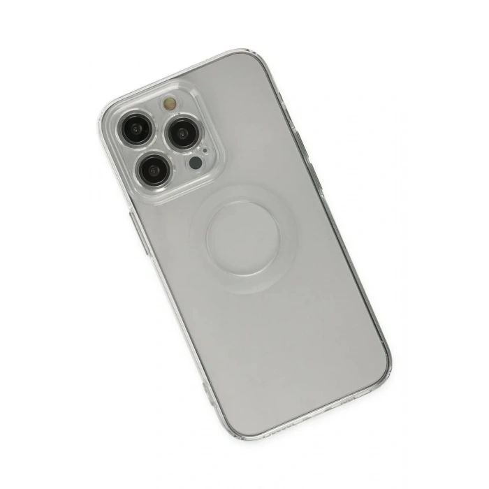 Newface iPhone 13 Pro Kılıf Santa Lens Silikon - Şeffaf