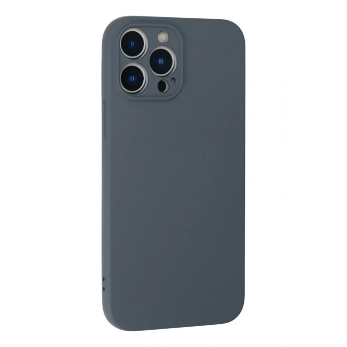 Newface iPhone 13 Pro Max Kılıf Nano içi Kadife Silikon - Gri
