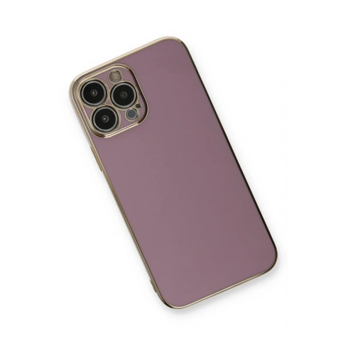 Newface iPhone 13 Pro Max Kılıf Volet Silikon - Mor
