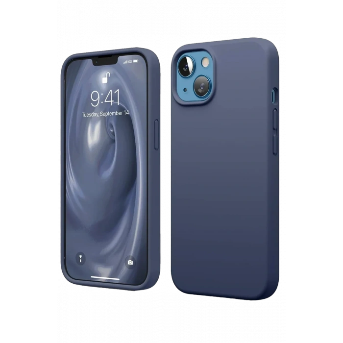 Newface iPhone 14 Kılıf First Silikon - Lacivert