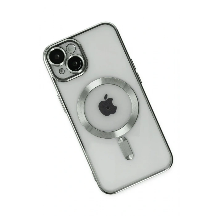 Newface iPhone 14 Kılıf Kross Magneticsafe Kapak - Gümüş