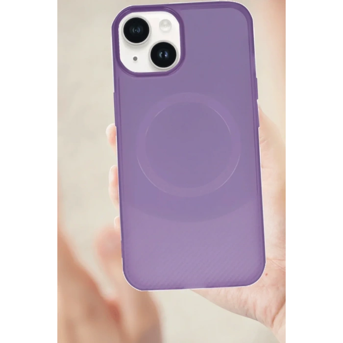 Newface iPhone 14 Kılıf Maya Karbon Kapak - Lacivert