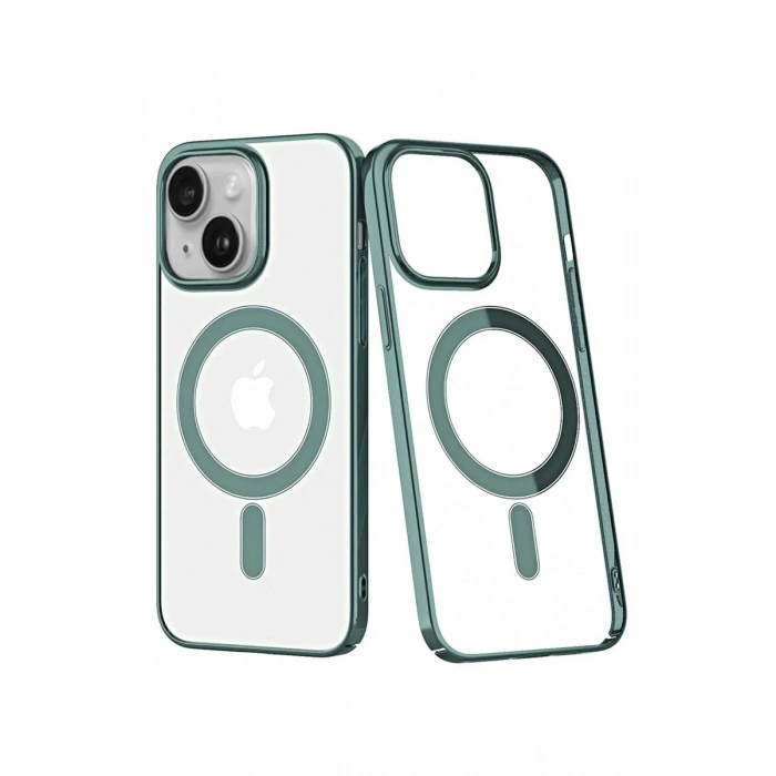 Newface iPhone 14 Plus Kılıf Element Magneticsafe Sert Kapak - Köknar Yeşili