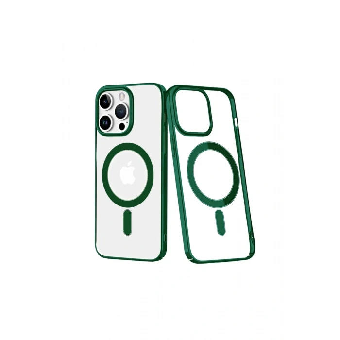 Newface iPhone 14 Pro Kılıf Element Magneticsafe Sert Kapak - Köknar Yeşili