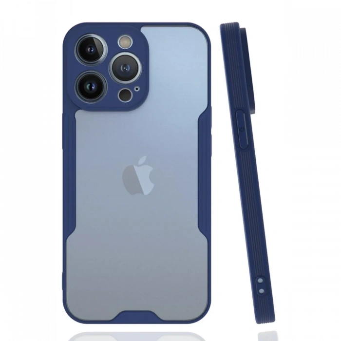 Newface iPhone 14 Pro Kılıf Platin Silikon - Lacivert