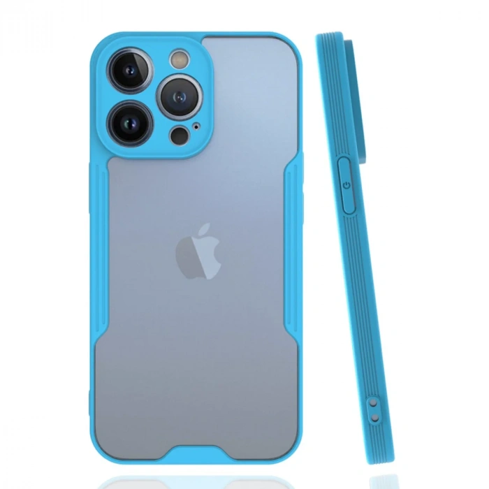 Newface iPhone 14 Pro Kılıf Platin Silikon - Mavi