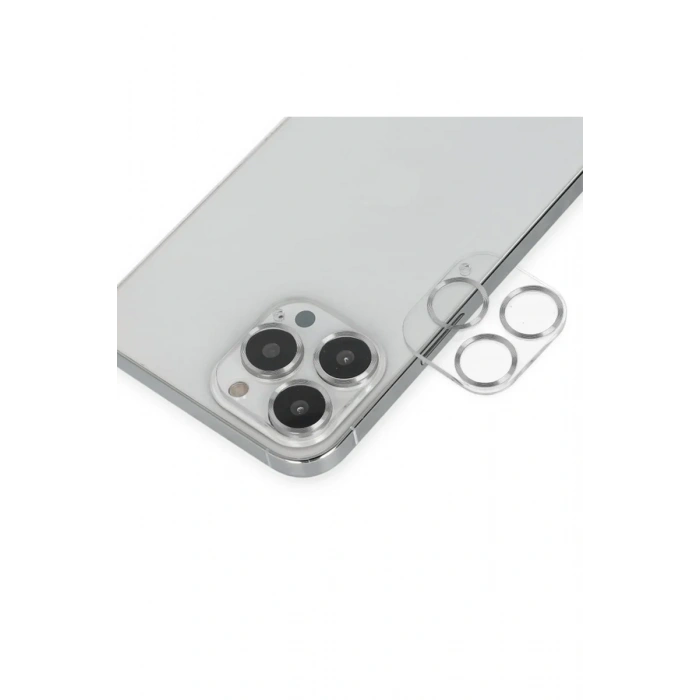 Newface iPhone 14 Pro Max Band Metal Kamera Lens - Gümüş