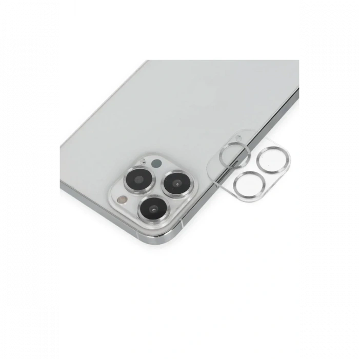Newface iPhone 14 Pro Max Band Metal Kamera Lens - Gümüş
