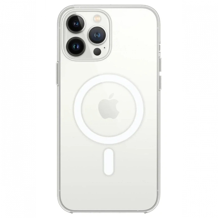 Newface iPhone 14 Pro Max Kılıf Magneticsafe Şeffaf Silikon - Şeffaf