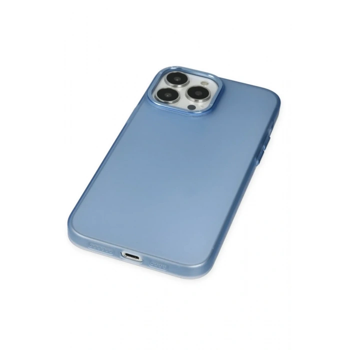 Newface iPhone 14 Pro Max Kılıf Modos Metal Kapak - Mavi