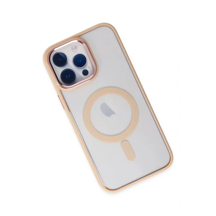 Newface iPhone 14 Pro Max Kılıf Room Magneticsafe Silikon - Pudra