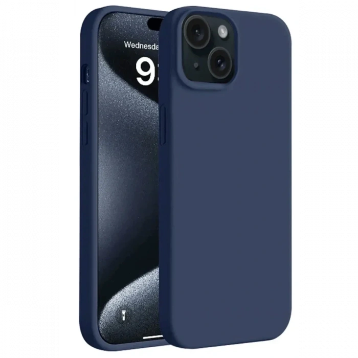 Newface iPhone 15 Kılıf First Silikon - Lacivert