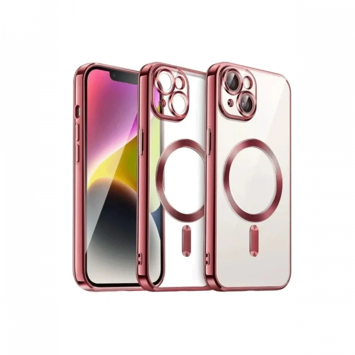 Newface iPhone 15 Kılıf Kross Magneticsafe Kapak - Kırmızı