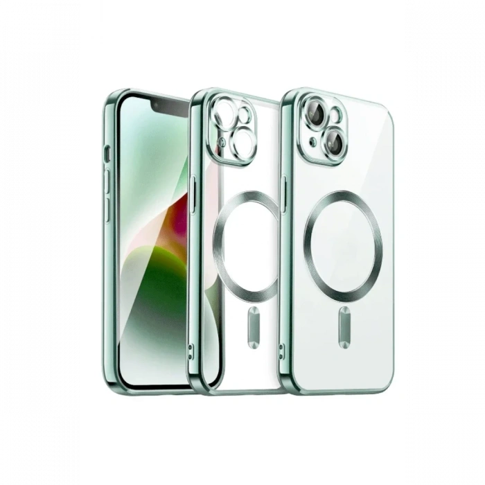 Newface iPhone 15 Kılıf Kross Magneticsafe Kapak - Koyu Yeşil