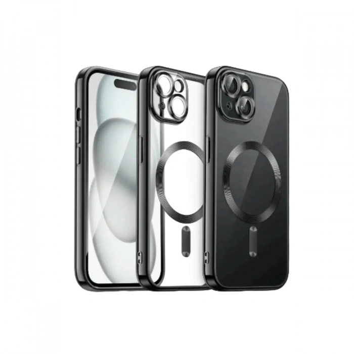 Newface iPhone 15 Kılıf Kross Magneticsafe Kapak - Siyah
