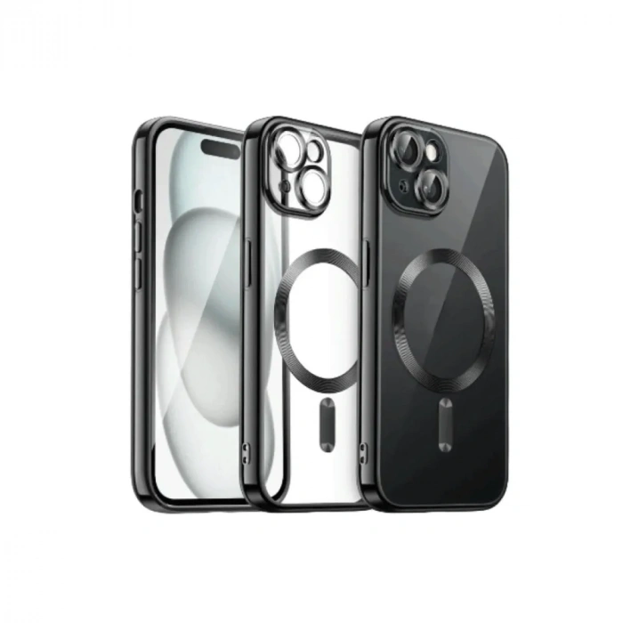 Newface iPhone 15 Kılıf Kross Magneticsafe Kapak - Siyah