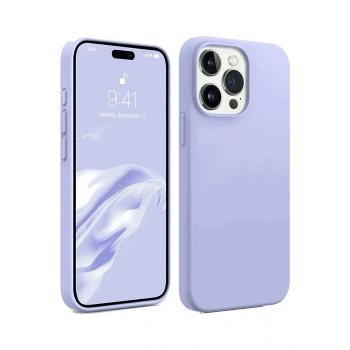 Newface iPhone 15 Pro Kılıf First Silikon - Lila