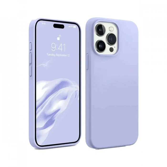 Newface iPhone 15 Pro Kılıf First Silikon - Lila