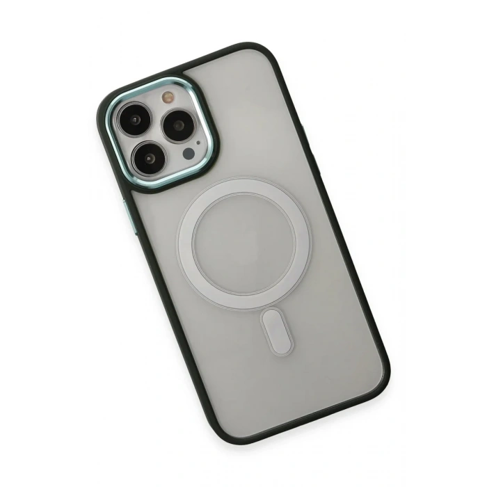 Newface iPhone 15 Pro Kılıf Room Magneticsafe Silikon - Köknar Yeşili