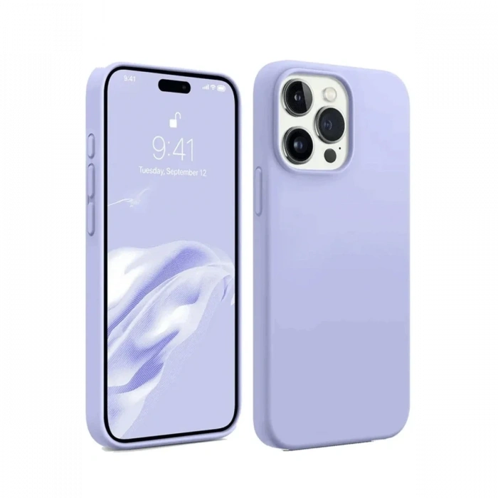 Newface iPhone 15 Pro Max Kılıf First Silikon - Lila