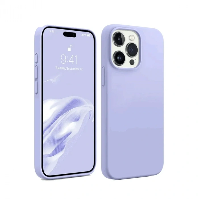 Newface iPhone 15 Pro Max Kılıf First Silikon - Lila
