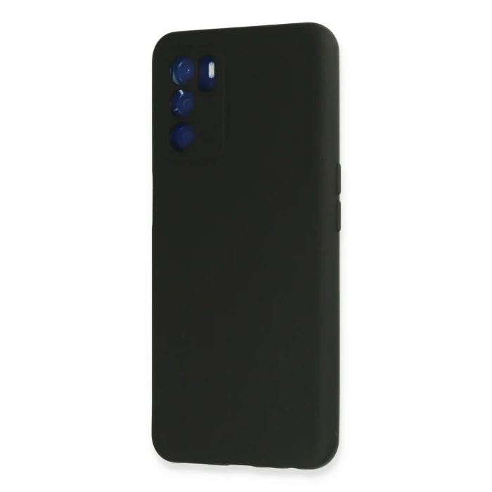Newface Oppo A16 Kılıf Nano içi Kadife Silikon - Siyah