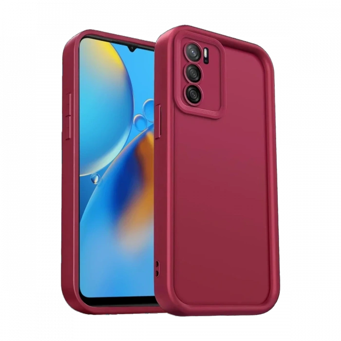 Newface Oppo A16 Kılıf Viera Silikon - Bordo