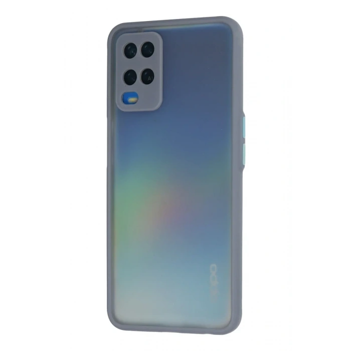 Newface Oppo A54 4G Kılıf Montreal Silikon Kapak - Gri
