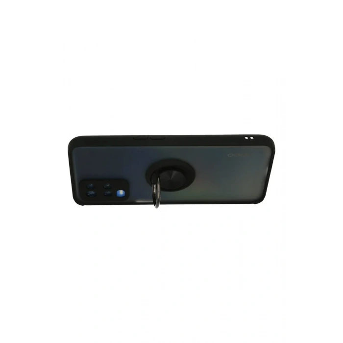 Newface Oppo A54 4G Kılıf Montreal Yüzüklü Silikon Kapak - Siyah