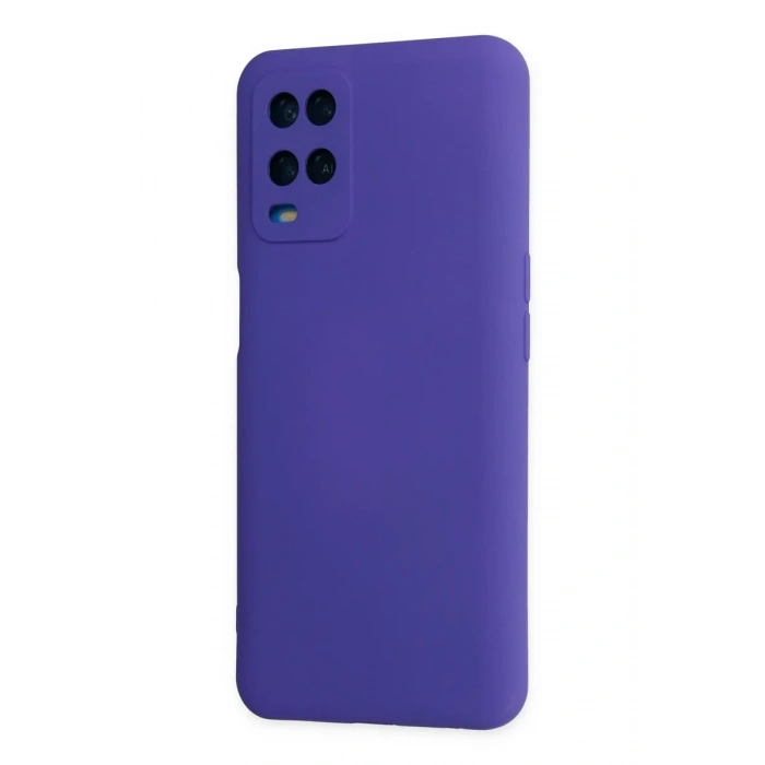 Newface Oppo A54 4G Kılıf Nano içi Kadife Silikon - Mor