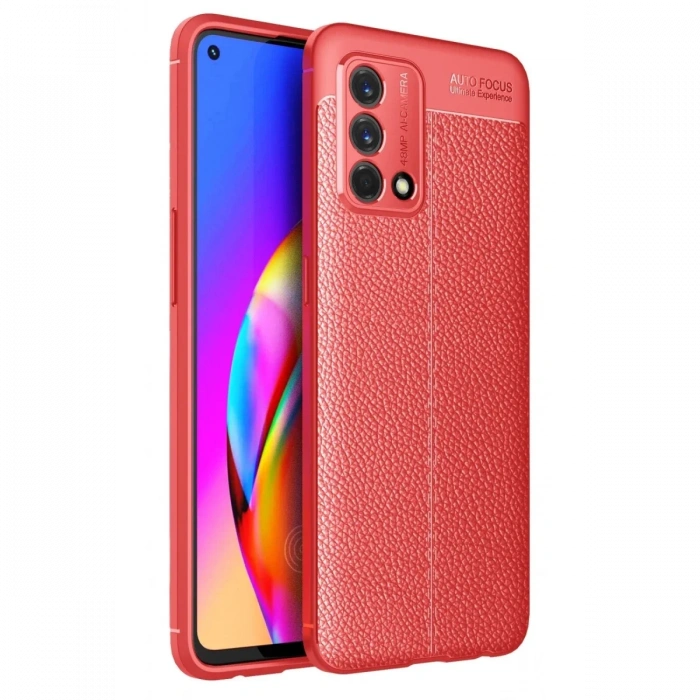 Newface Oppo A74 4G Kılıf Auto Focus Kapak - Kırmızı