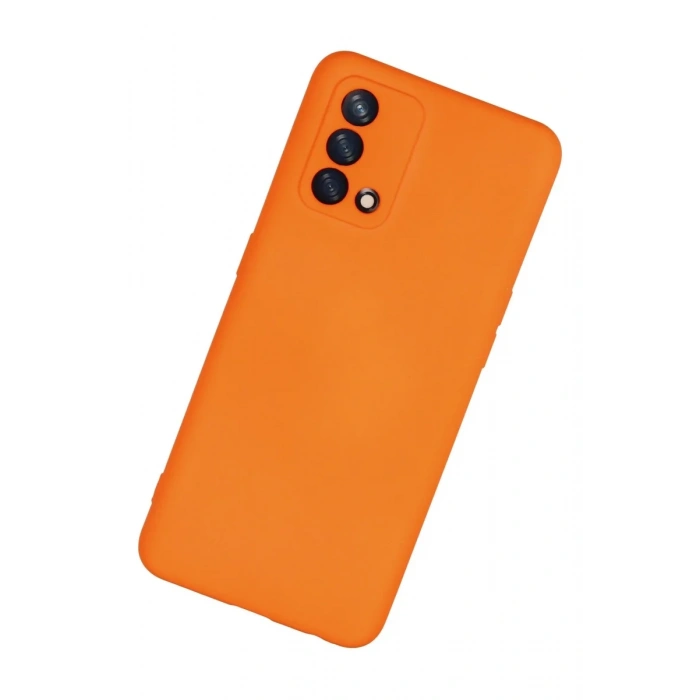 Newface Oppo A74 4G Kılıf Nano içi Kadife Silikon - Turuncu