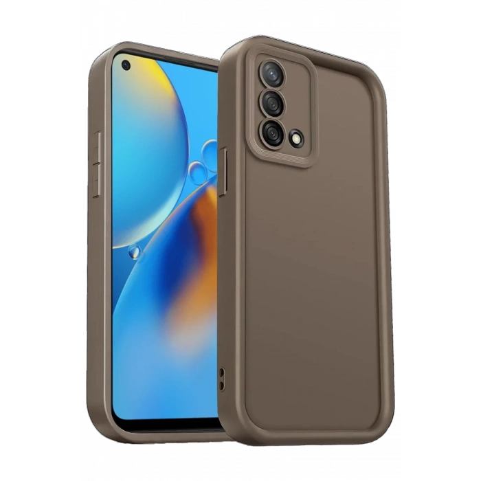Newface Oppo A74 4G Kılıf Viera Silikon - Kahverengi