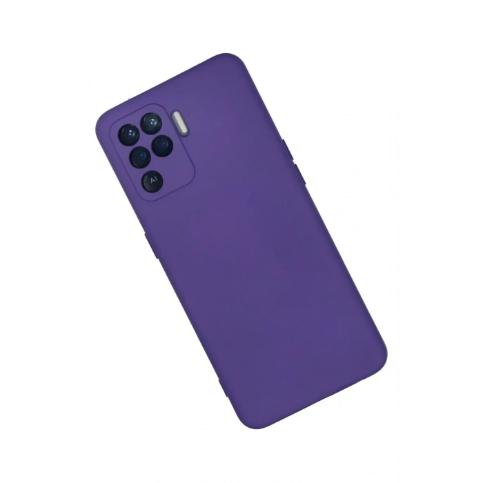 Newface Oppo Reno 5 Lite Kılıf Nano içi Kadife Silikon - Mor