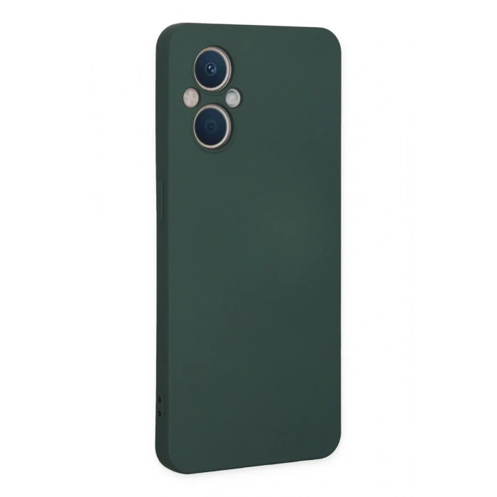 Newface Oppo Reno 7 Lite Kılıf Nano içi Kadife Silikon - Koyu Yeşil