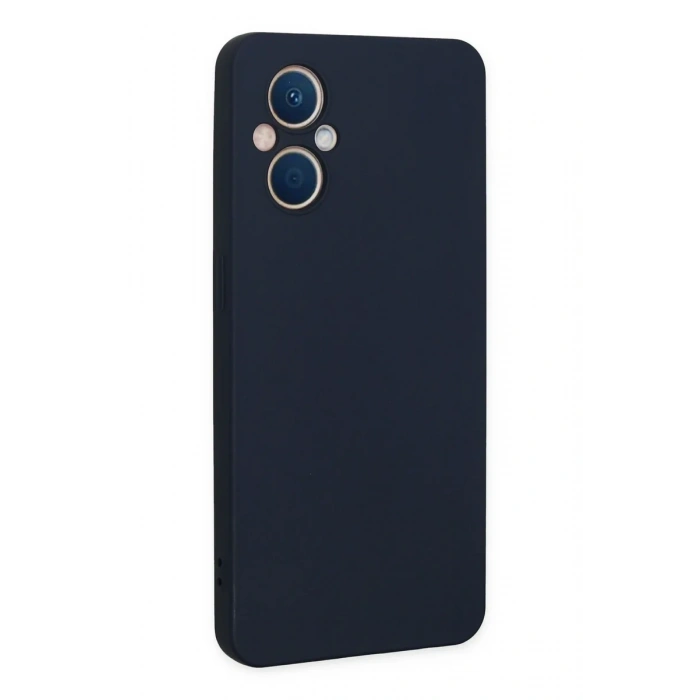 Newface Oppo Reno 7 Lite Kılıf Nano içi Kadife Silikon - Lacivert