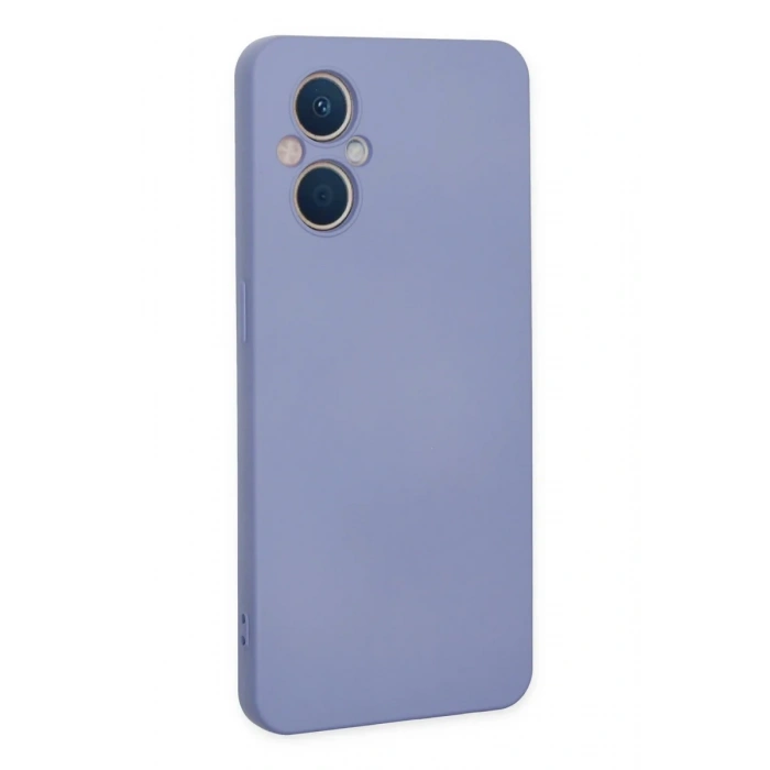 Newface Oppo Reno 7 Lite Kılıf Nano içi Kadife Silikon - Lila