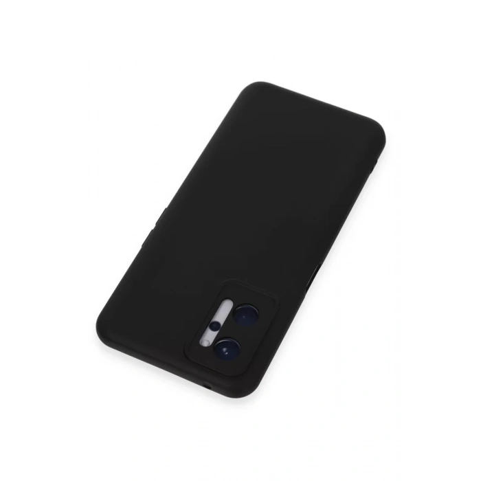 Newface Realme 9i 4G Kılıf Nano içi Kadife Silikon - Siyah