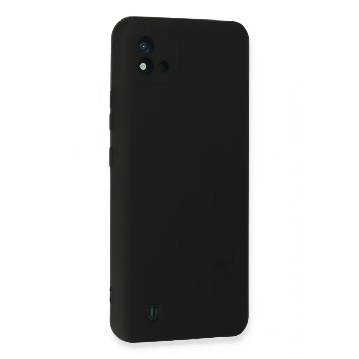 Newface Realme C11 2021 Kılıf Nano içi Kadife Silikon - Siyah