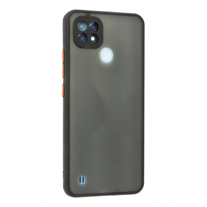 Newface Realme C21 Kılıf Montreal Silikon Kapak - Siyah