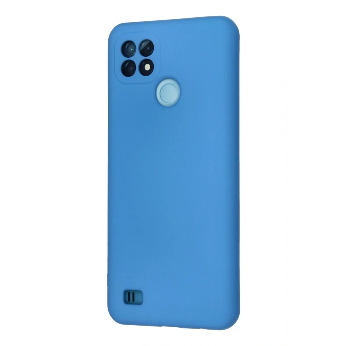 Newface Realme C21 Kılıf Nano içi Kadife Silikon - Mavi