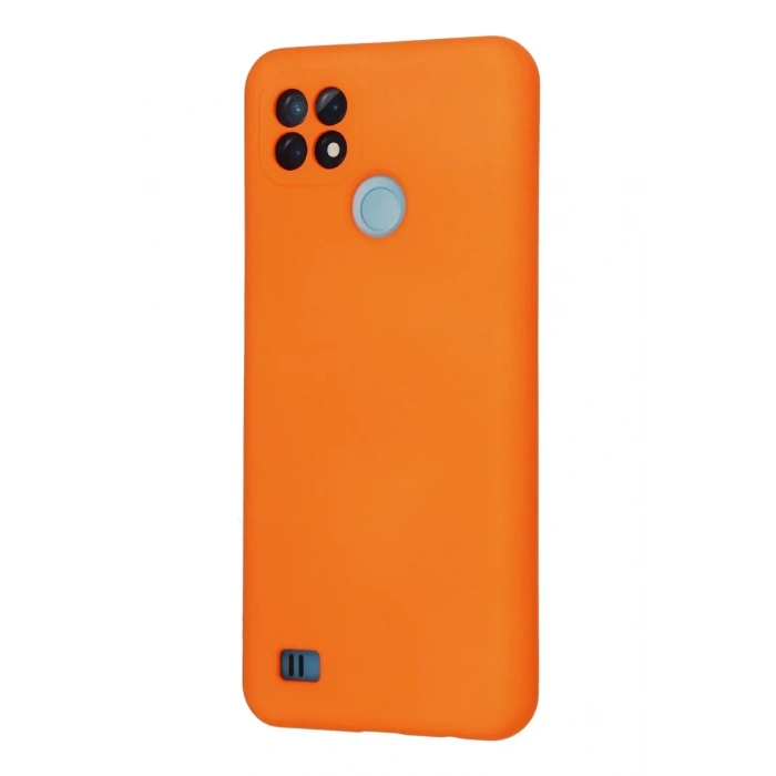 Newface Realme C21 Kılıf Nano içi Kadife Silikon - Turuncu