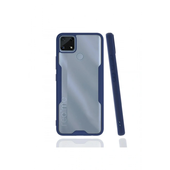 Newface Realme C25 Kılıf Platin Silikon - Lacivert