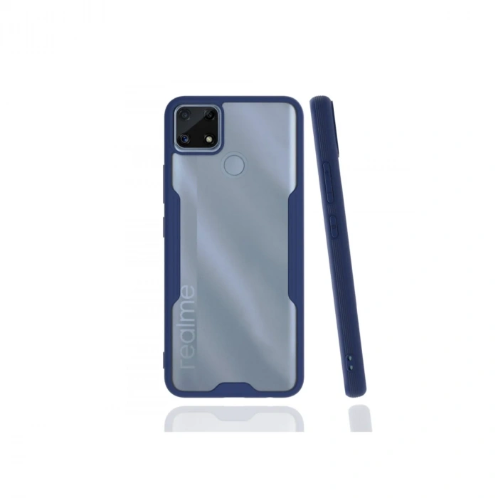 Newface Realme C25 Kılıf Platin Silikon - Lacivert