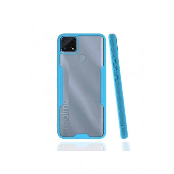 Newface Realme C25 Kılıf Platin Silikon - Mavi